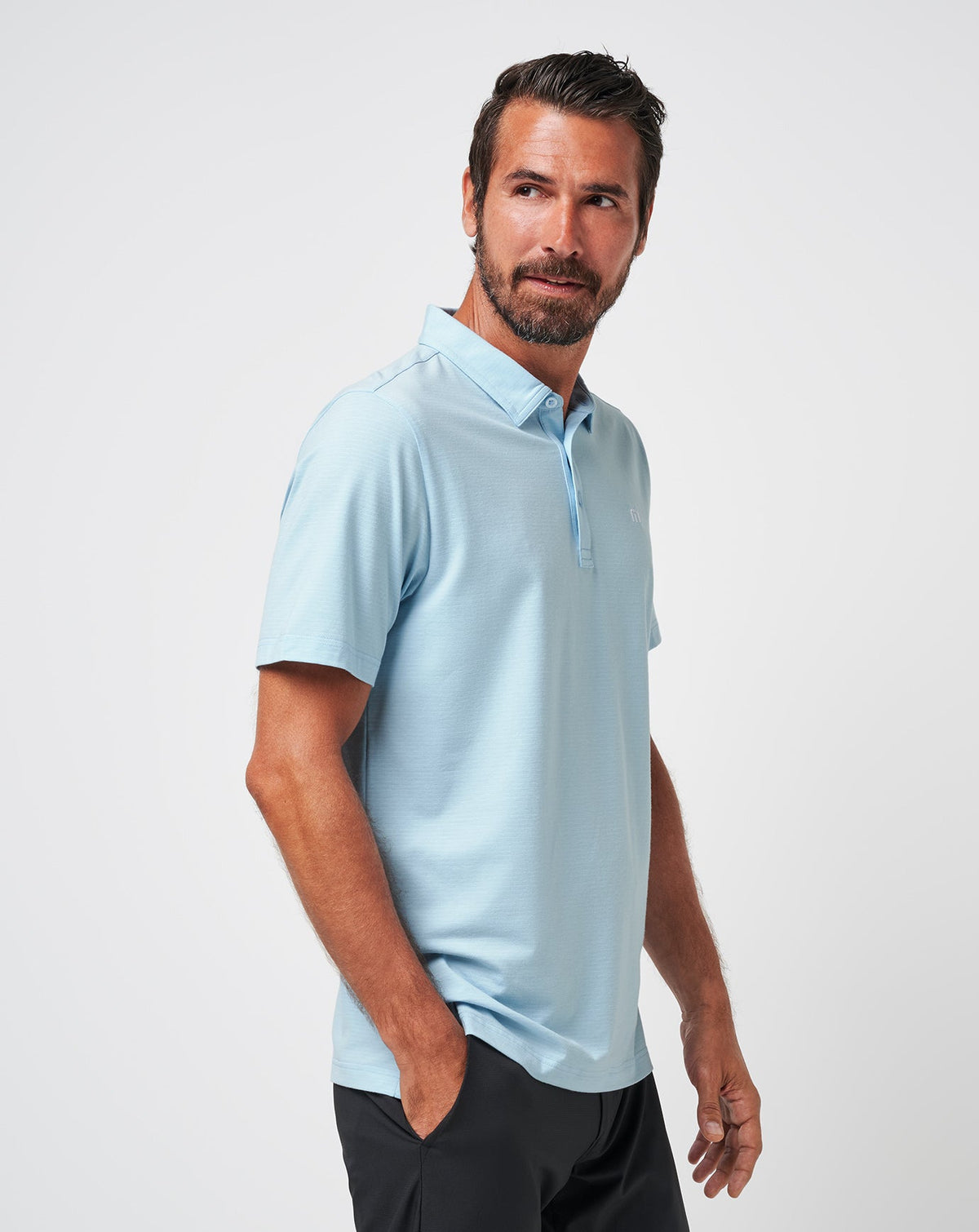 The Heater Polo Heather Dream Blue | Travis Mathew