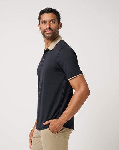 All Day Social Club Polo Black | Travis Mathew