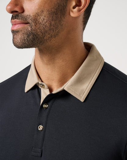 All Day Social Club Polo Black | Travis Mathew