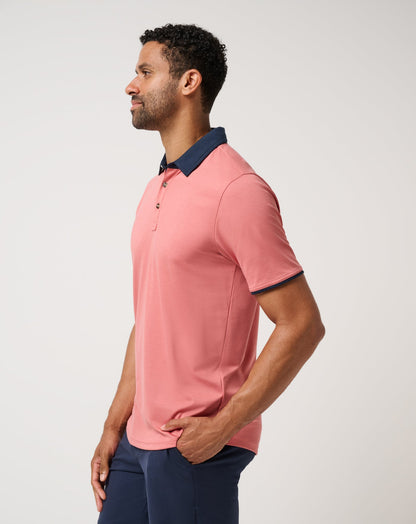 All Day Social Club Polo Brick Dust | Travis Mathew