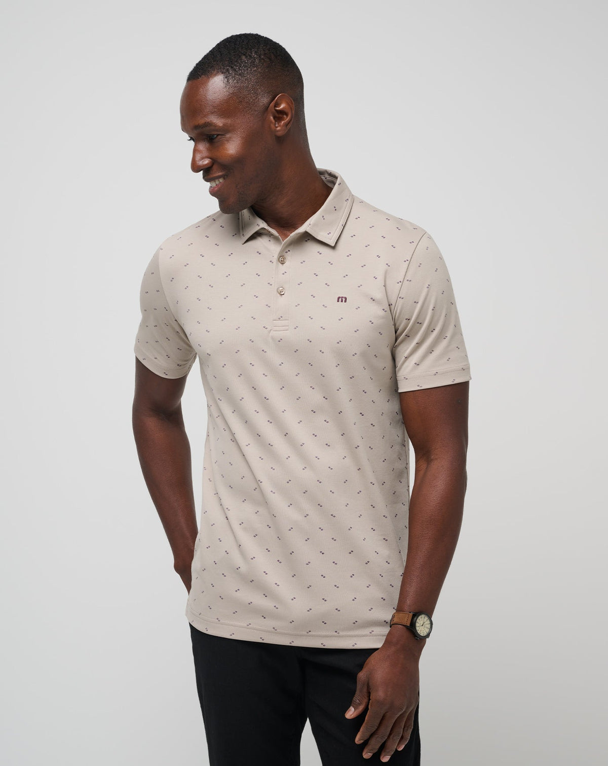 Canyon Hike Polo Oxford Tan | Travis Mathew