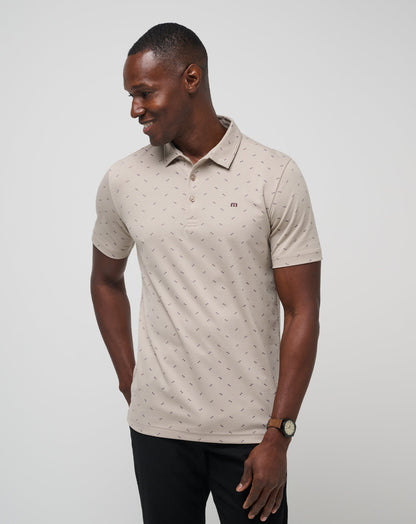 Canyon Hike Polo Oxford Tan | Travis Mathew