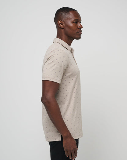 Canyon Hike Polo Oxford Tan | Travis Mathew