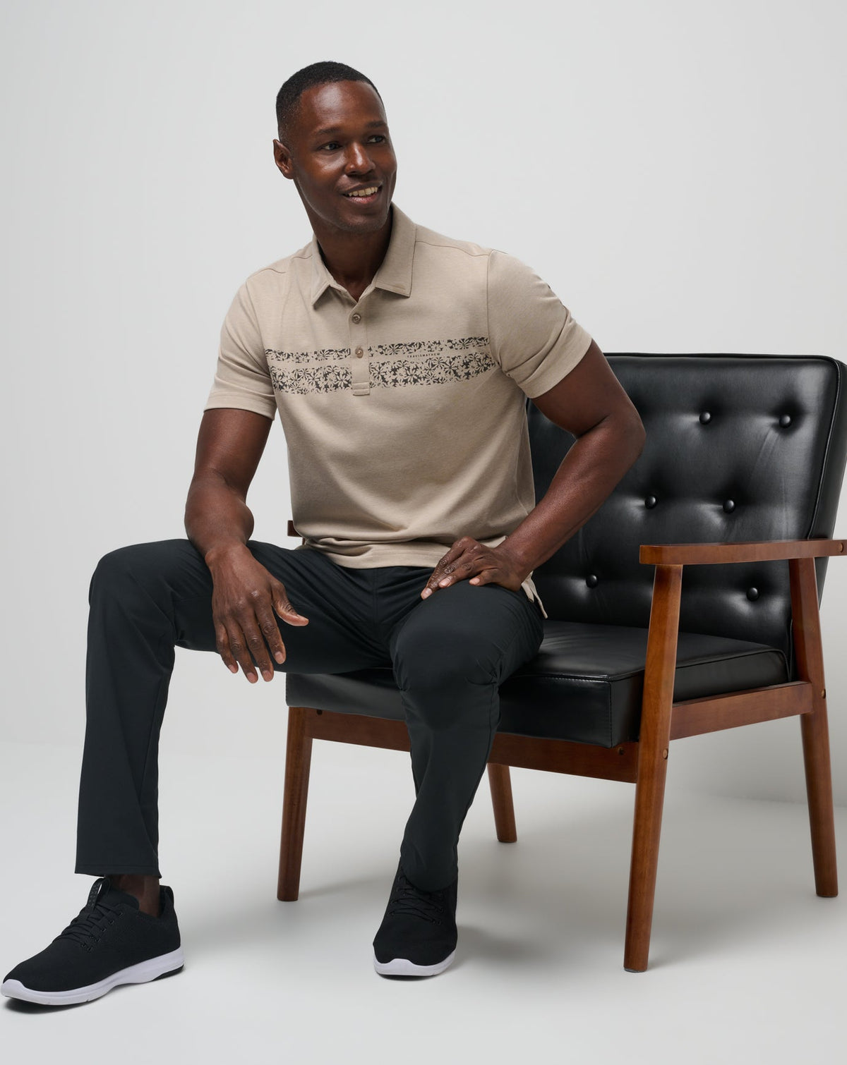 Deserted Cove Polo Oxford Tan | Travis Mathew