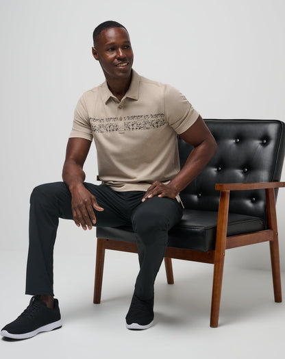 Deserted Cove Polo Oxford Tan | Travis Mathew