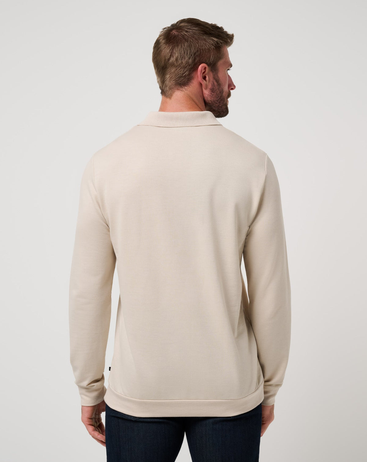 December First Long Sleeve Polo Italian Sand | Travis Mathew