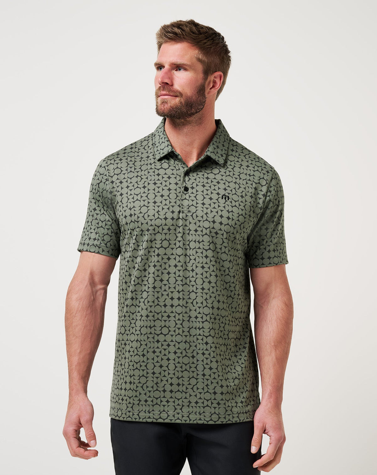 Featherweight Caves Polo Dark Olive | Travis Mathew