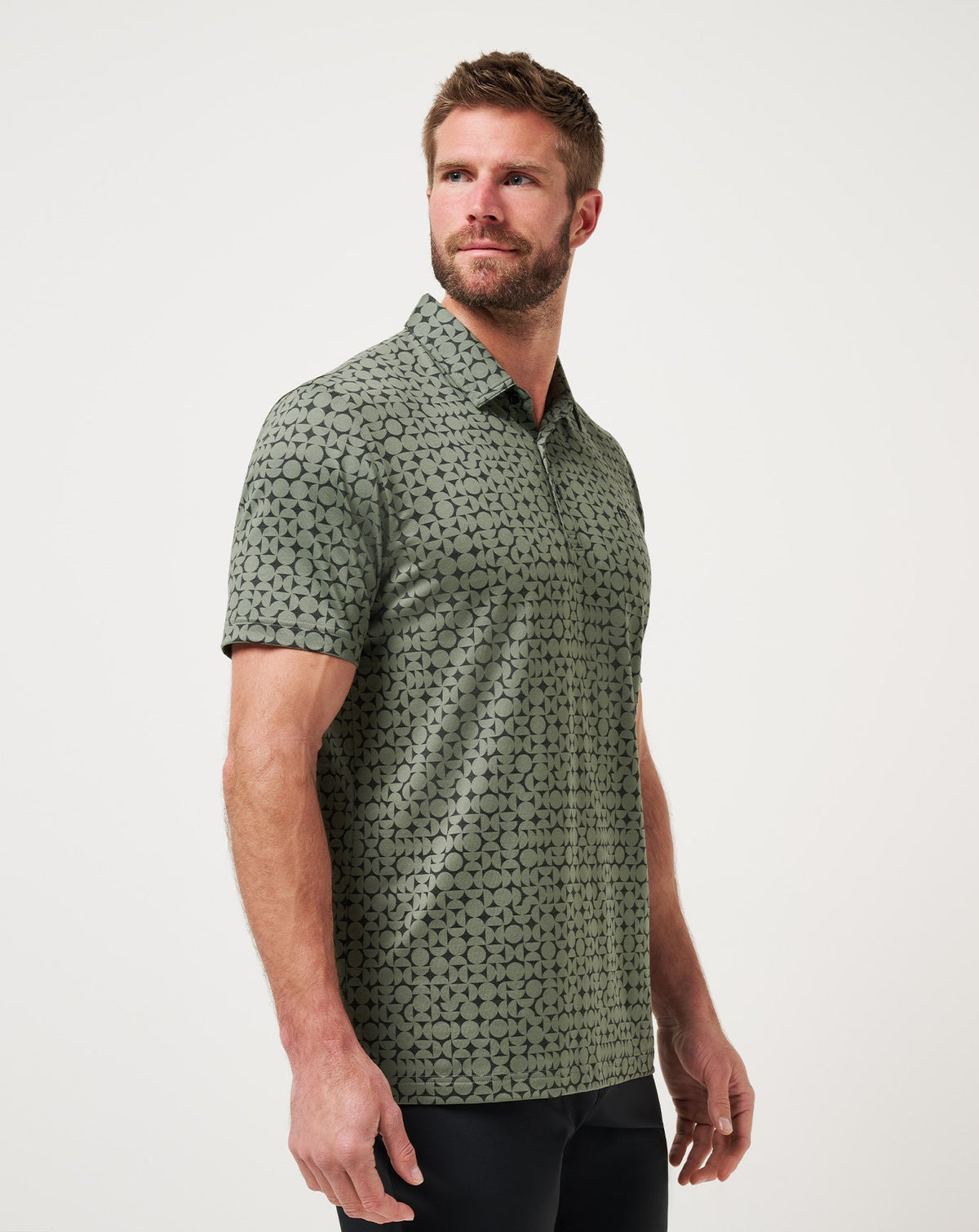 Featherweight Caves Polo Dark Olive | Travis Mathew