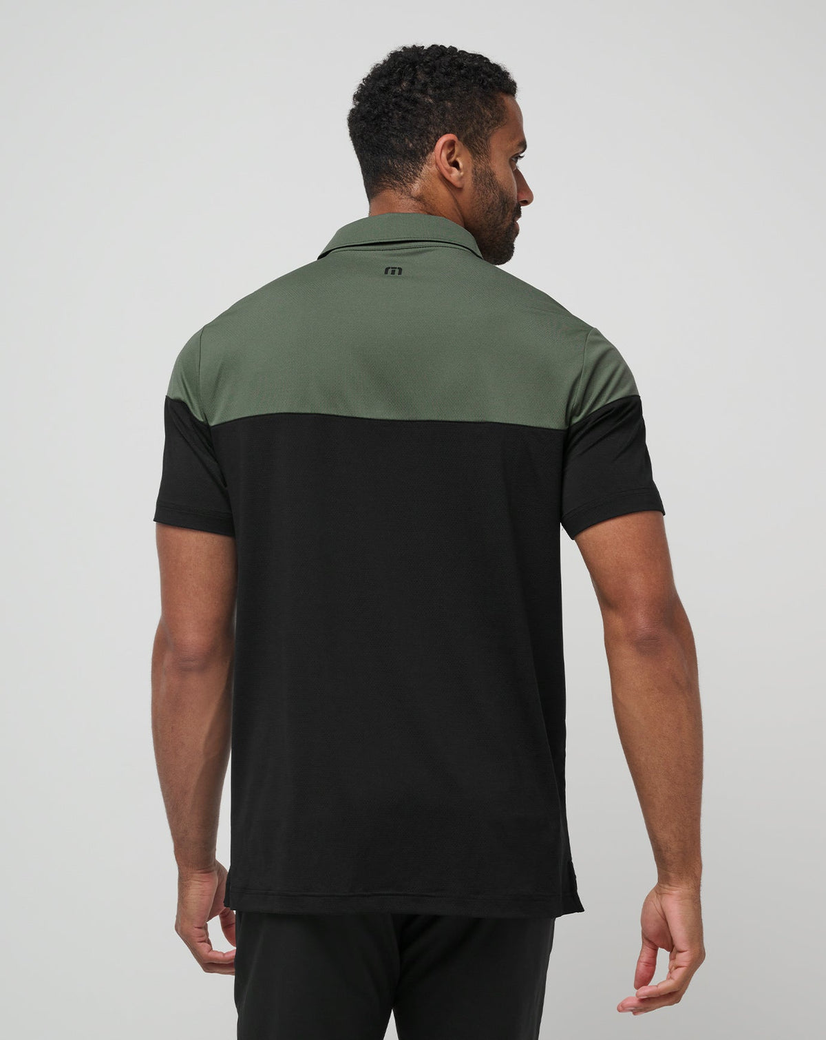Heater Pro Color Block Polo Dark Olive | Travis Mathew