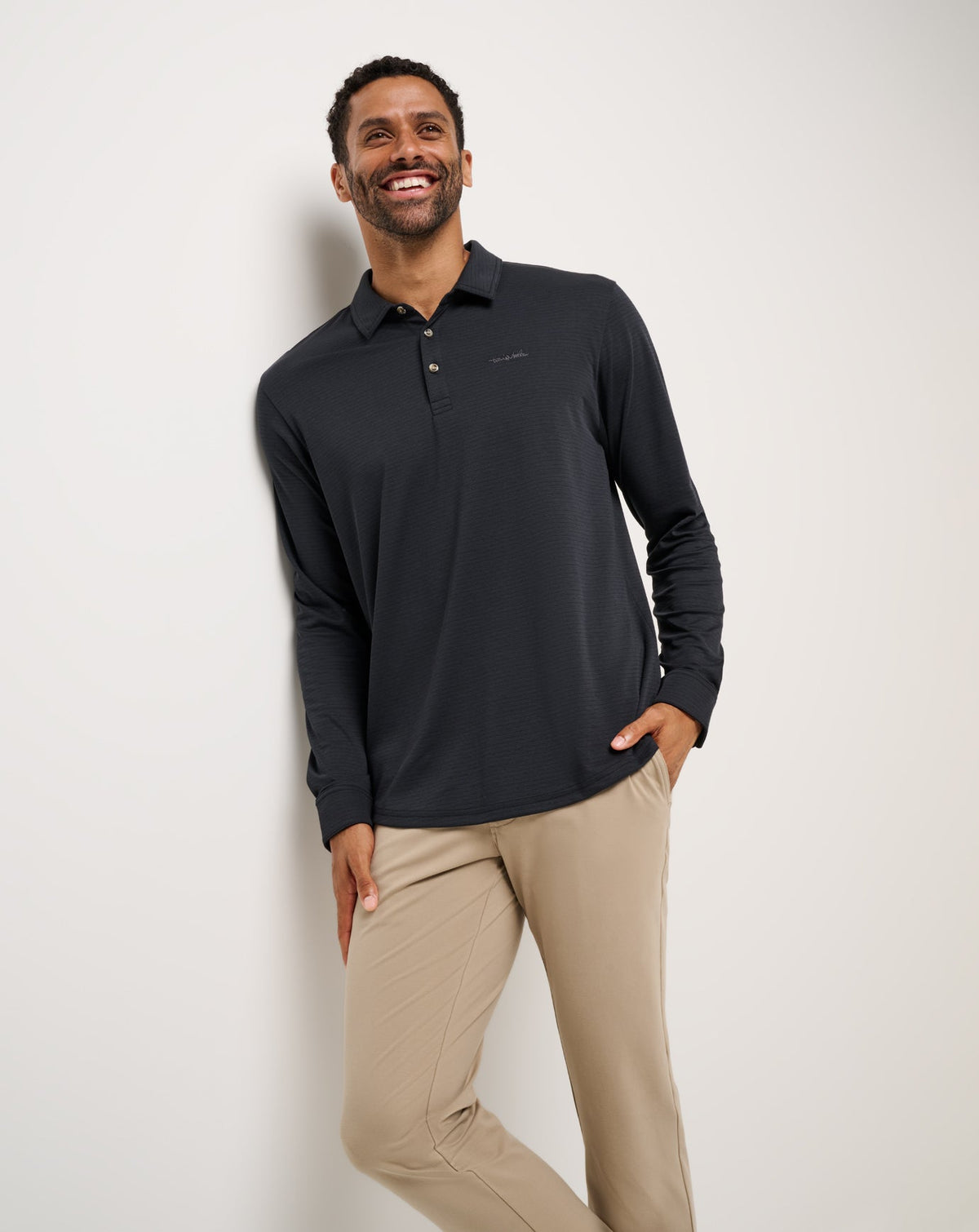 The Zinna 2.0 Long Sleeve Polo Black | Travis Mathew