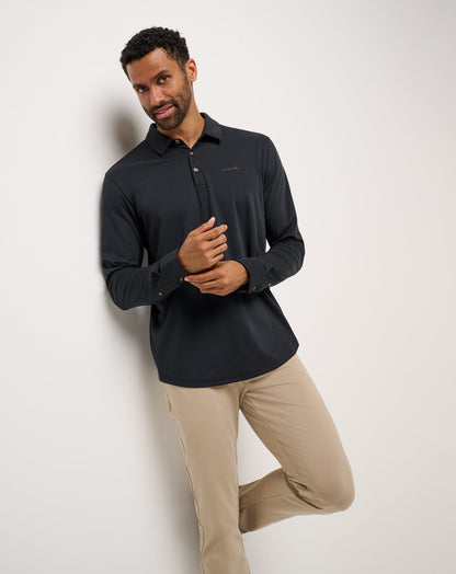The Zinna 2.0 Long Sleeve Polo Black | Travis Mathew