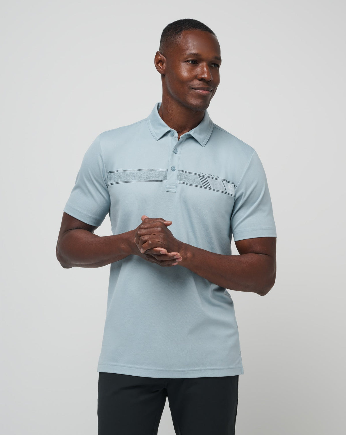 Fresh Catch Polo Heather Dusty Blue | Travis Mathew