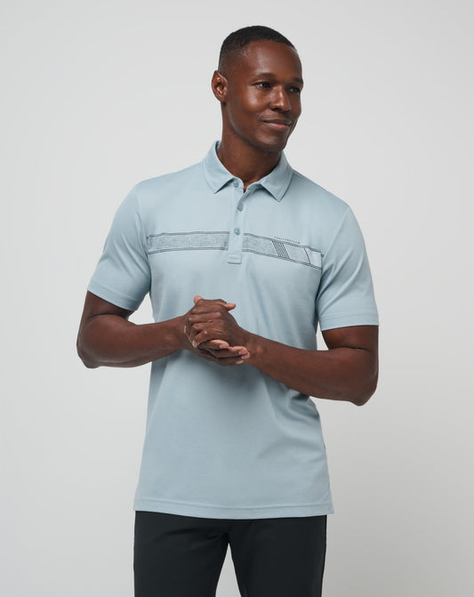 Fresh Catch Polo Heather Dusty Blue | Travis Mathew