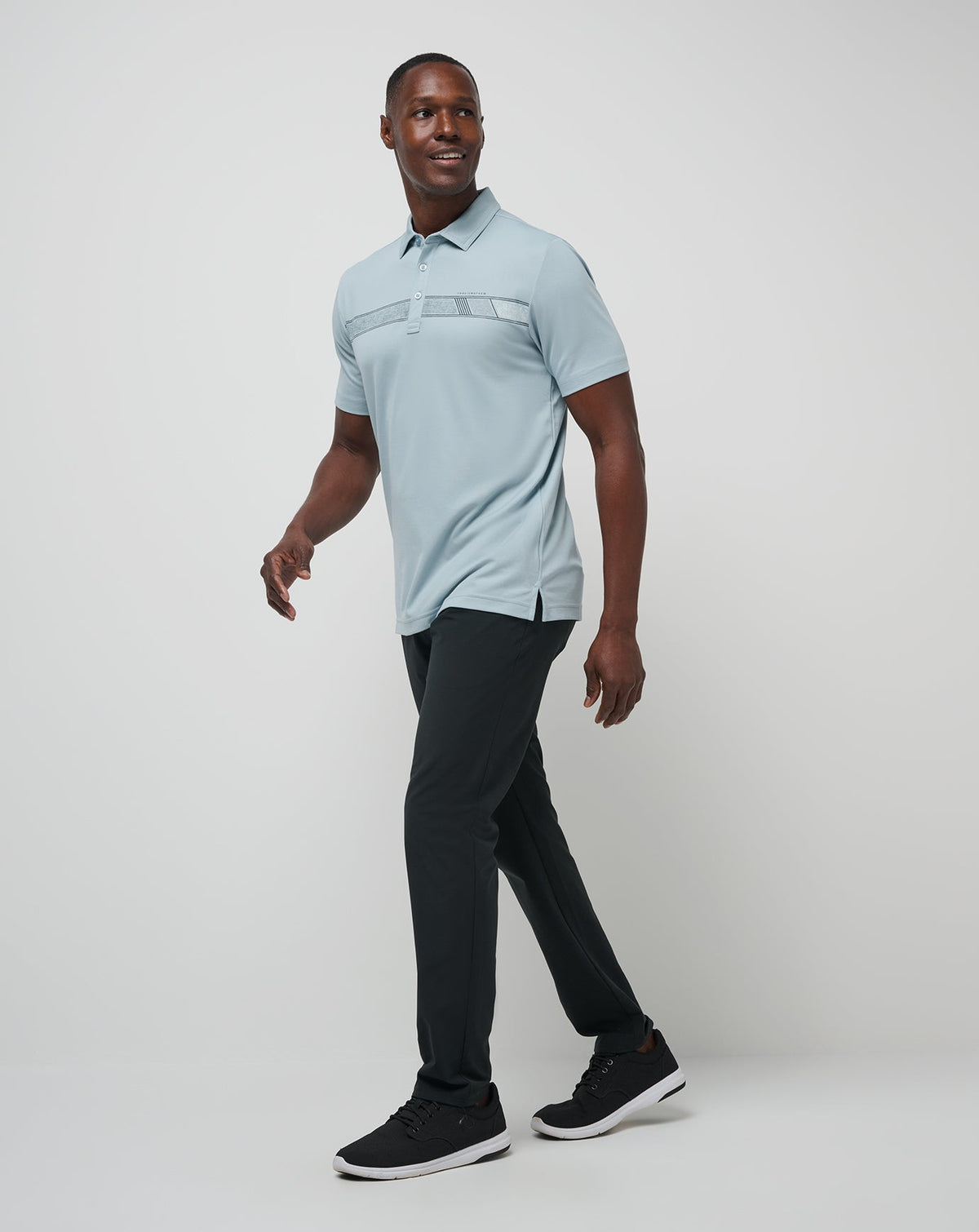 Fresh Catch Polo Heather Dusty Blue | Travis Mathew
