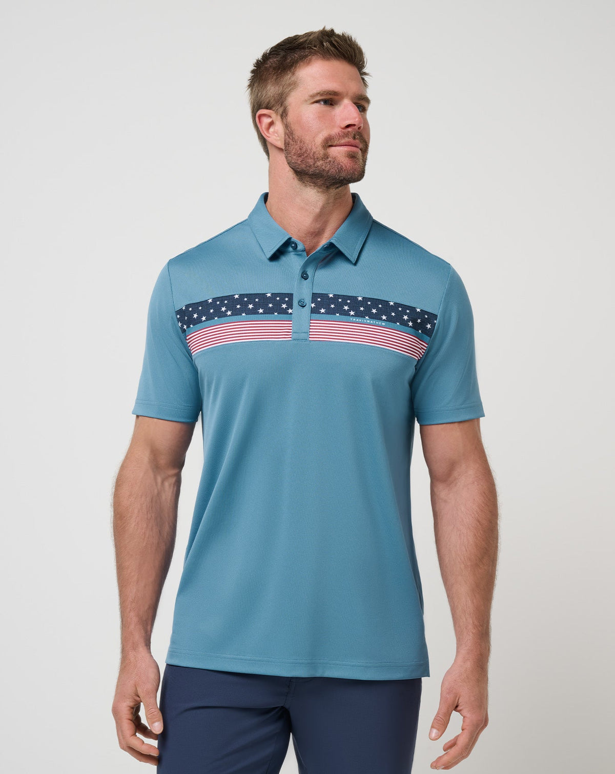 Good Good Patriot Polo Captains Blue | Travis Mathew