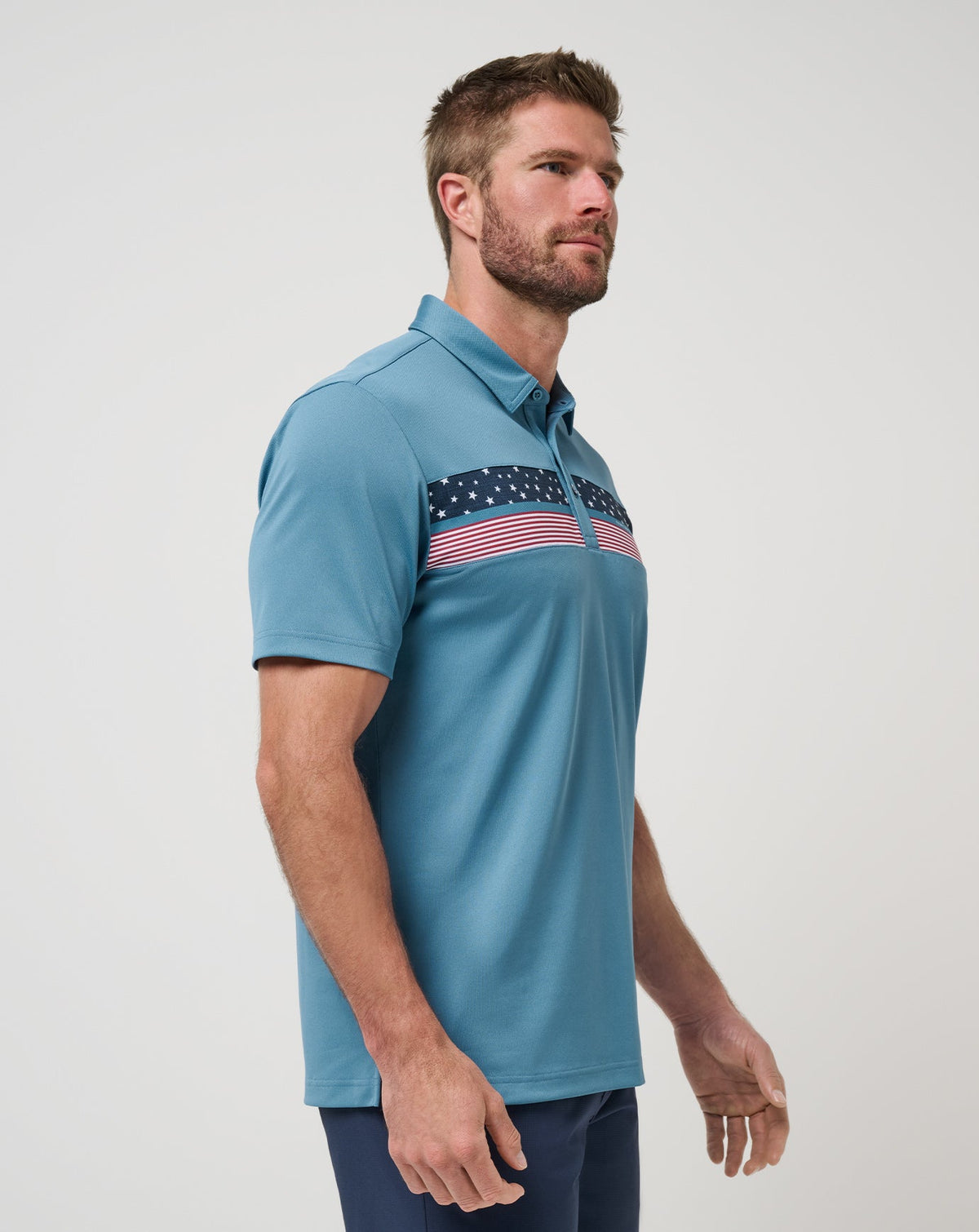 Good Good Patriot Polo Captains Blue | Travis Mathew