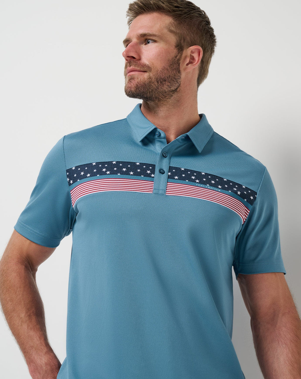 Good Good Patriot Polo Captains Blue | Travis Mathew
