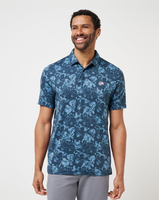 Featherweight Poolside Paradise Polo Total Eclipse | Travis Mathew
