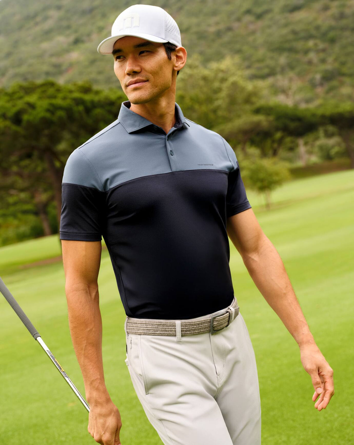 Heater Pro Color Block Polo Bering Sea | Travis Mathew