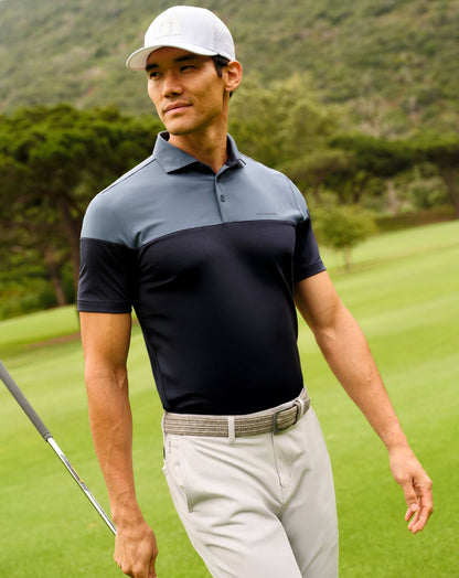 Heater Pro Color Block Polo Bering Sea | Travis Mathew
