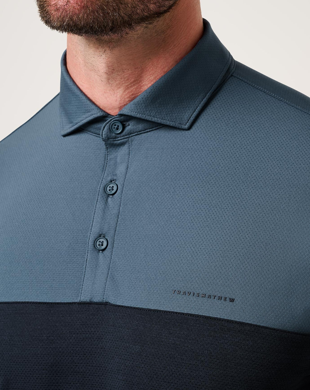 Heater Pro Color Block Polo Bering Sea | Travis Mathew