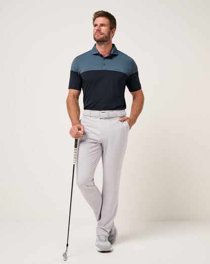Heater Pro Color Block Polo Bering Sea | Travis Mathew