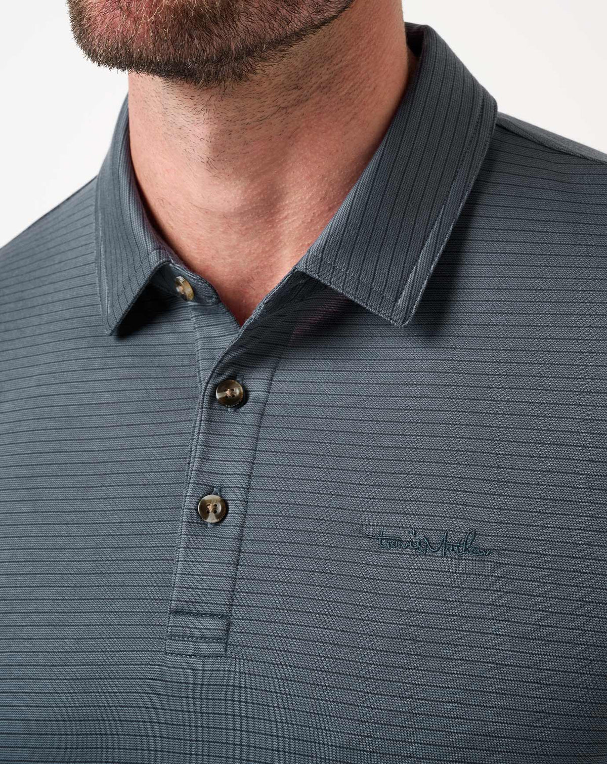 The Zinna 2.0 Long Sleeve Polo Mood Indigo/Vintage Indigo | Travis Mathew