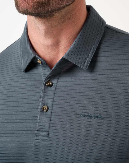 The Zinna 2.0 Long Sleeve Polo Mood Indigo/Vintage Indigo | Travis Mathew