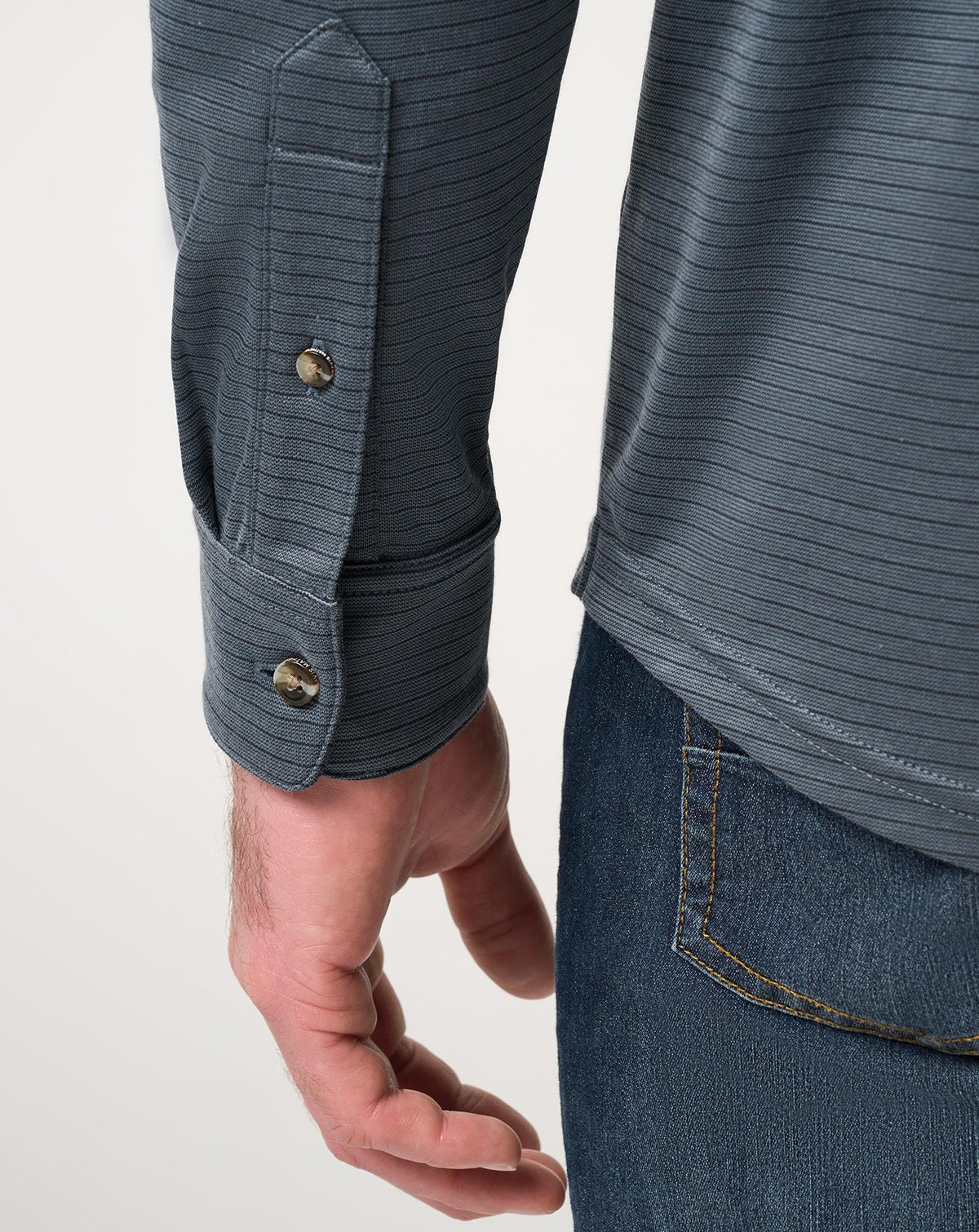 The Zinna 2.0 Long Sleeve Polo Mood Indigo/Vintage Indigo | Travis Mathew