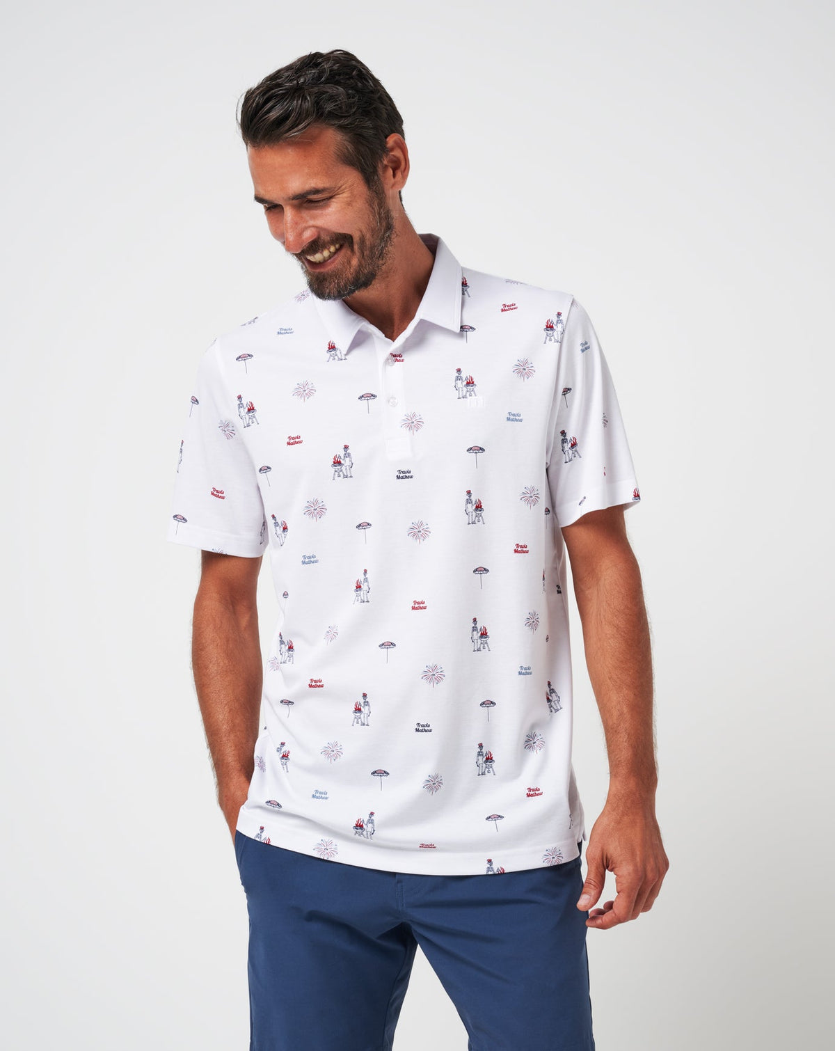 Neighborhood Party Polo White | Travis Mathew