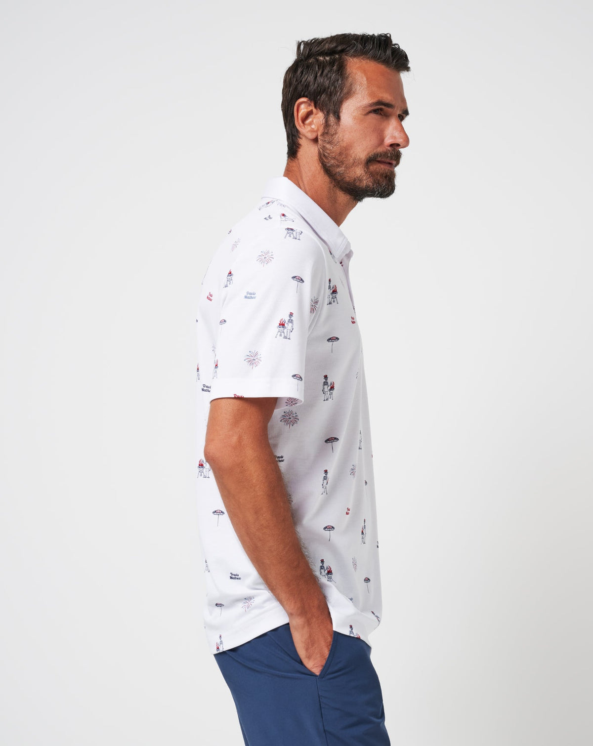 Neighborhood Party Polo White | Travis Mathew