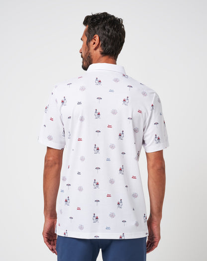 Neighborhood Party Polo White | Travis Mathew