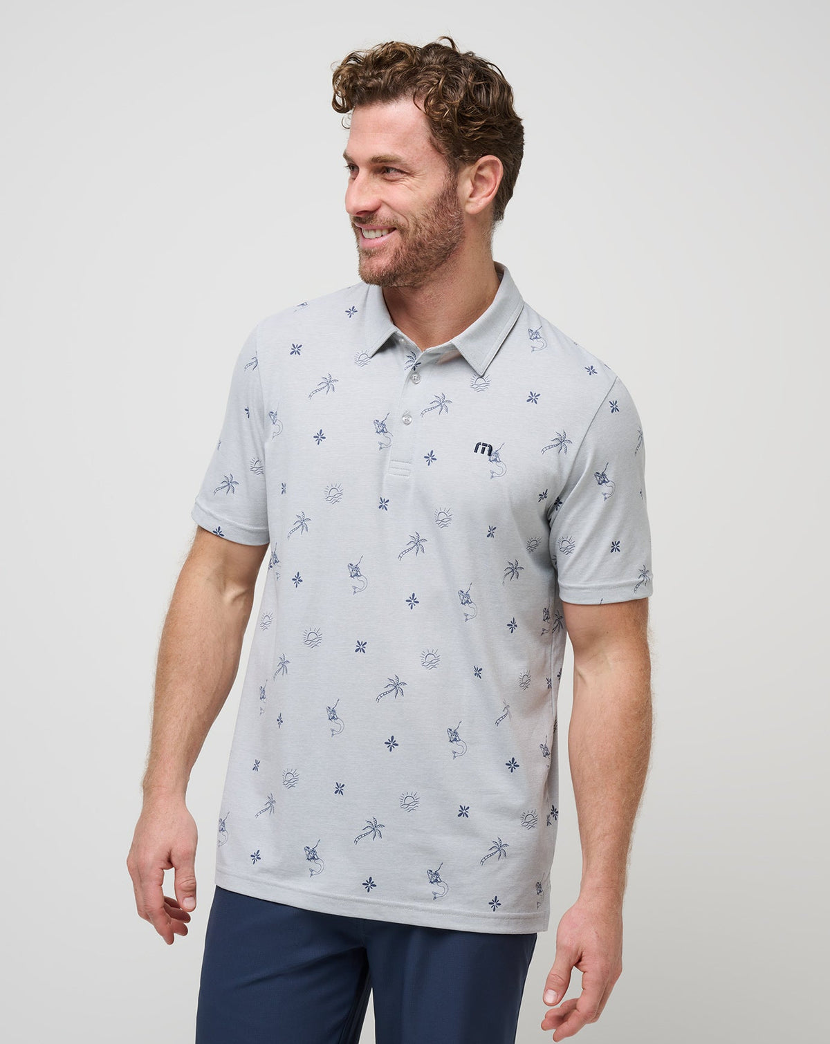 Cove Dive Polo Heather Light Grey | Travis Mathew