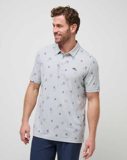 Cove Dive Polo Heather Light Grey | Travis Mathew