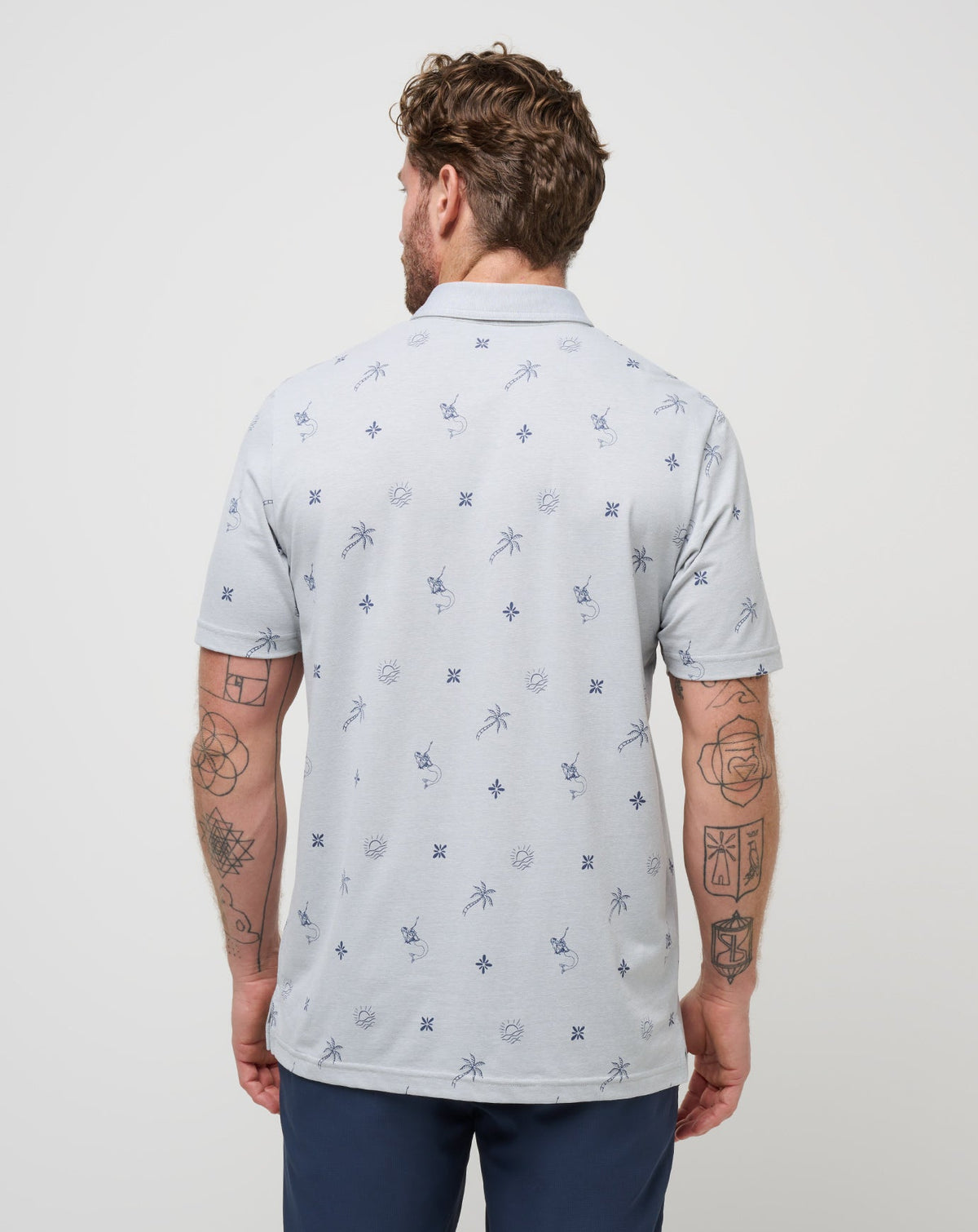 Cove Dive Polo Heather Light Grey | Travis Mathew