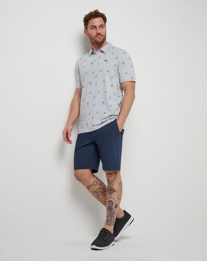 Cove Dive Polo Heather Light Grey | Travis Mathew