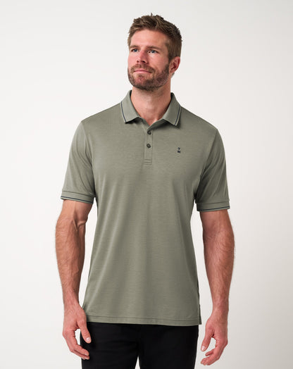 Happier Hour Polo Dark Olive | Travis Mathew