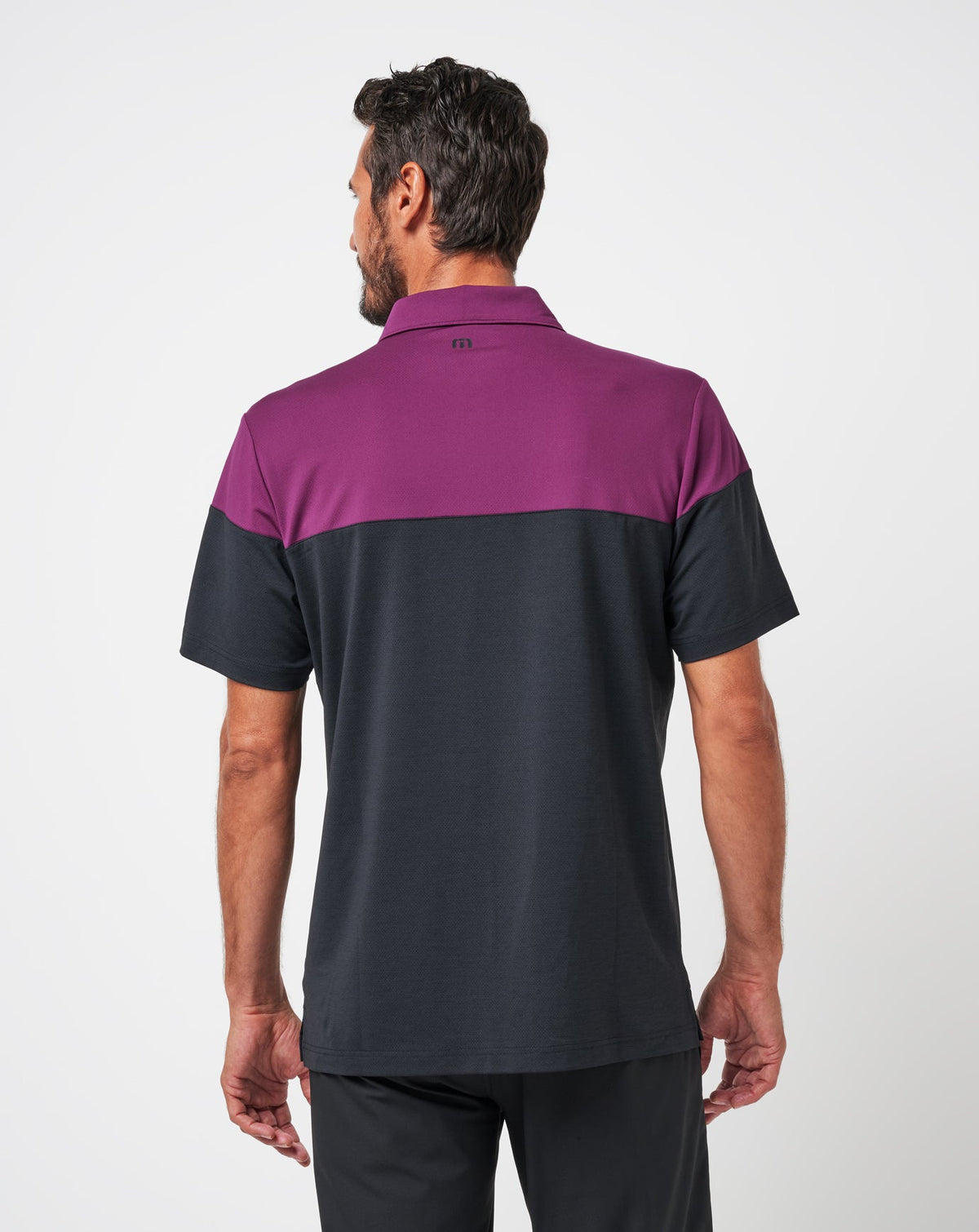 Burnley Pushback Polo Black | Travis Mathew