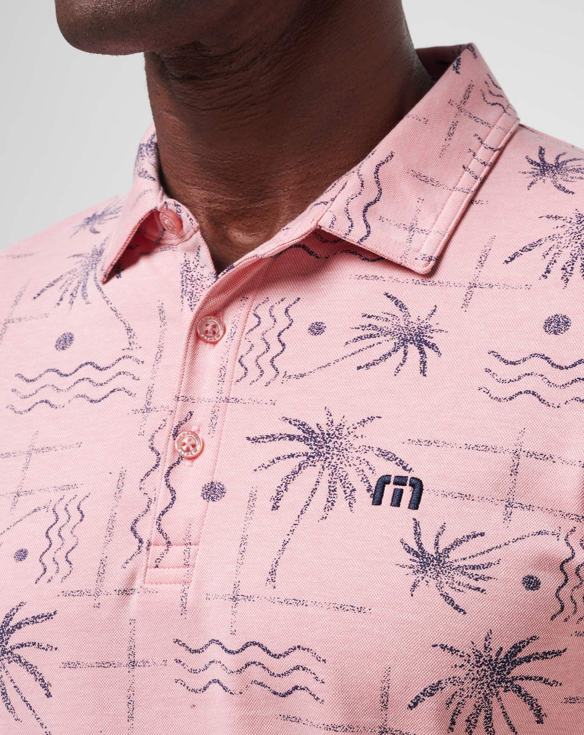Coconut Palm Polo Heather Blush | Travis Mathew