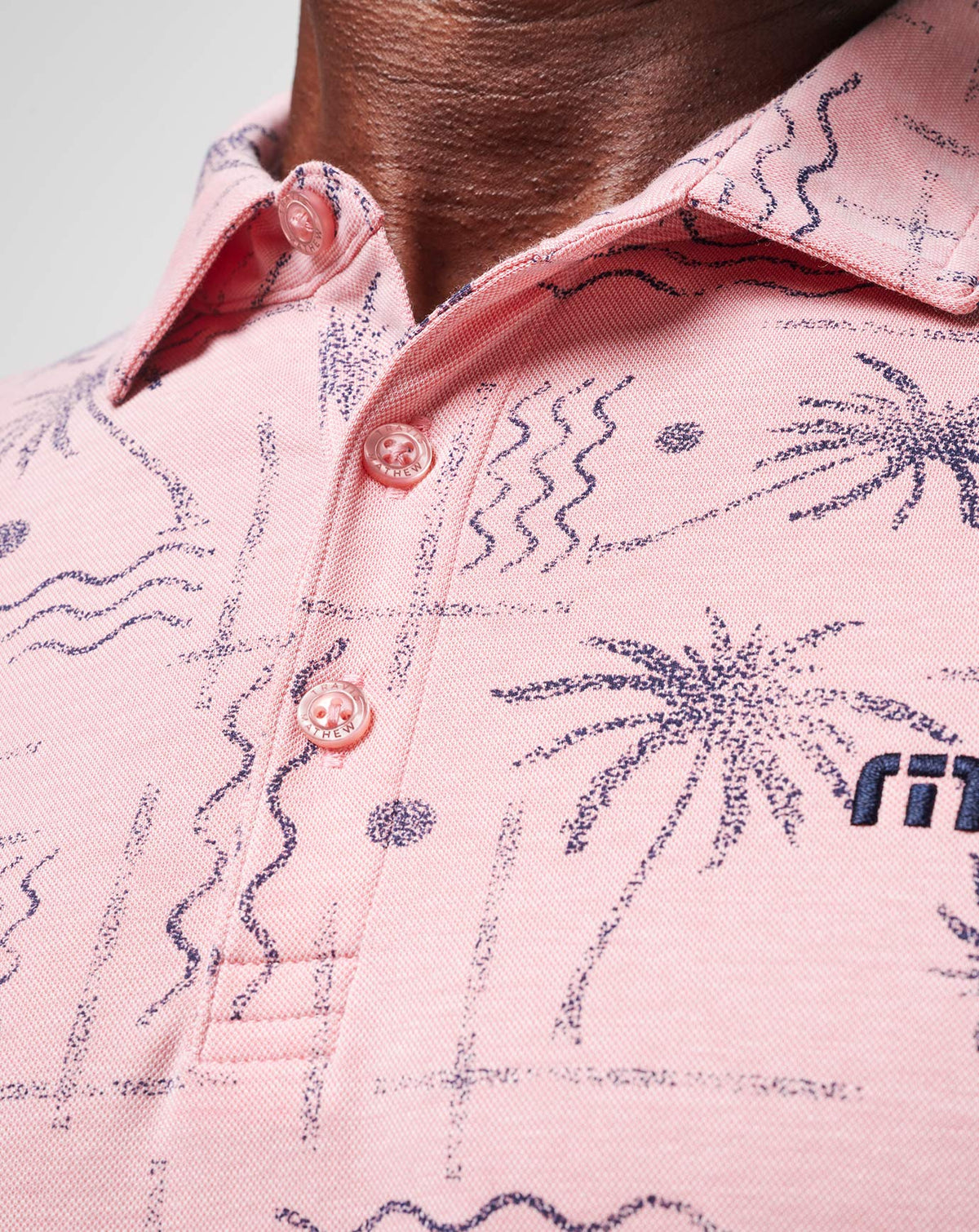 Coconut Palm Polo Heather Blush | Travis Mathew