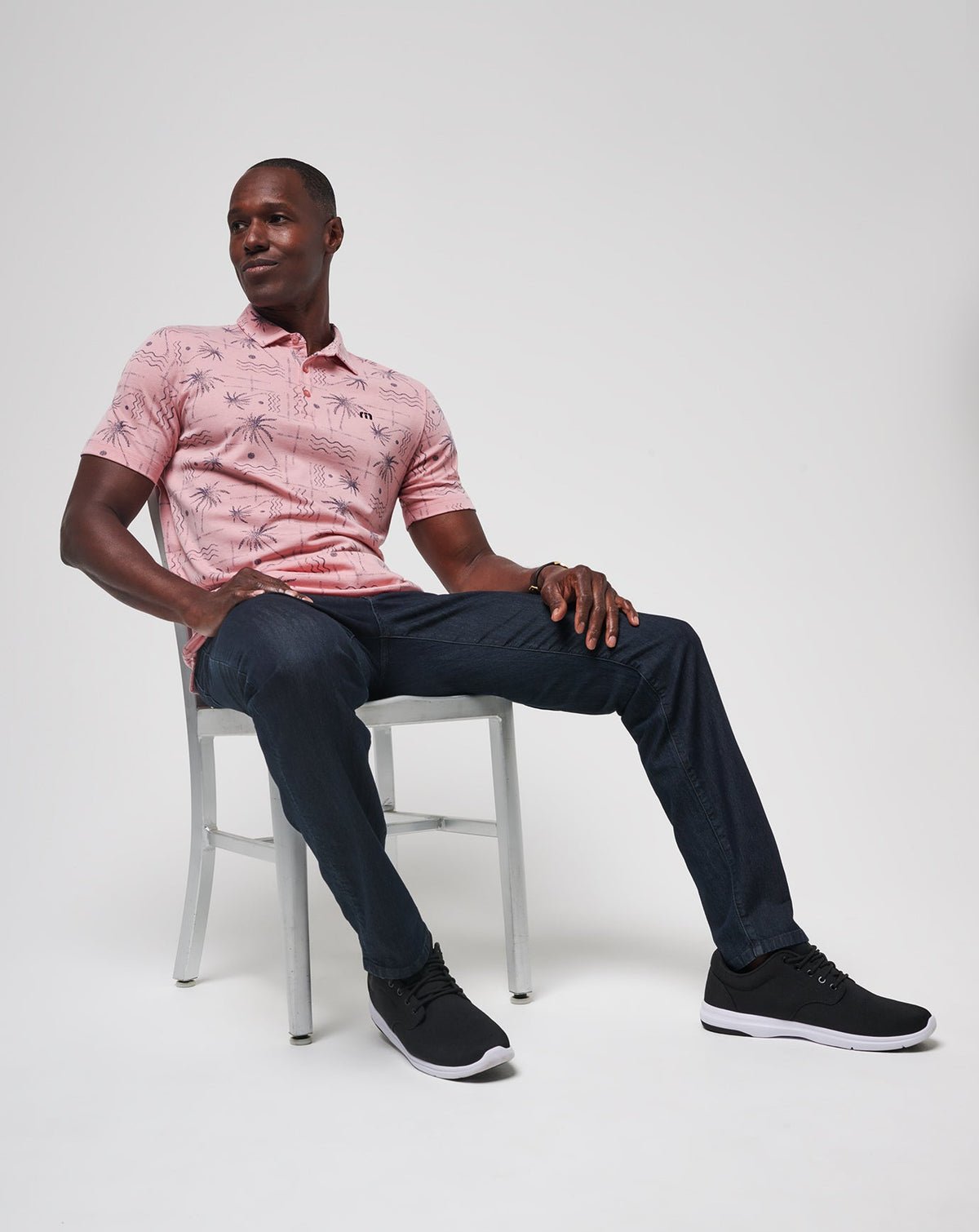 Coconut Palm Polo Heather Blush | Travis Mathew