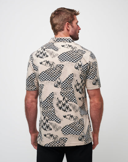 Paper Tiger Polo Oxford Tan | Travis Mathew