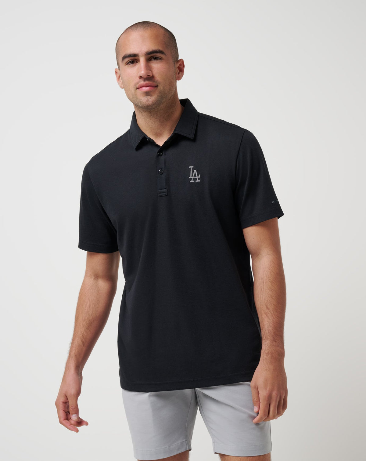 Los Angeles Dodgers Playoff Pitch Polo Black | Travis Mathew