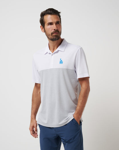 Los Angeles Dodgers Home Run Leader Polo White/Heather Grey | Travis Mathew