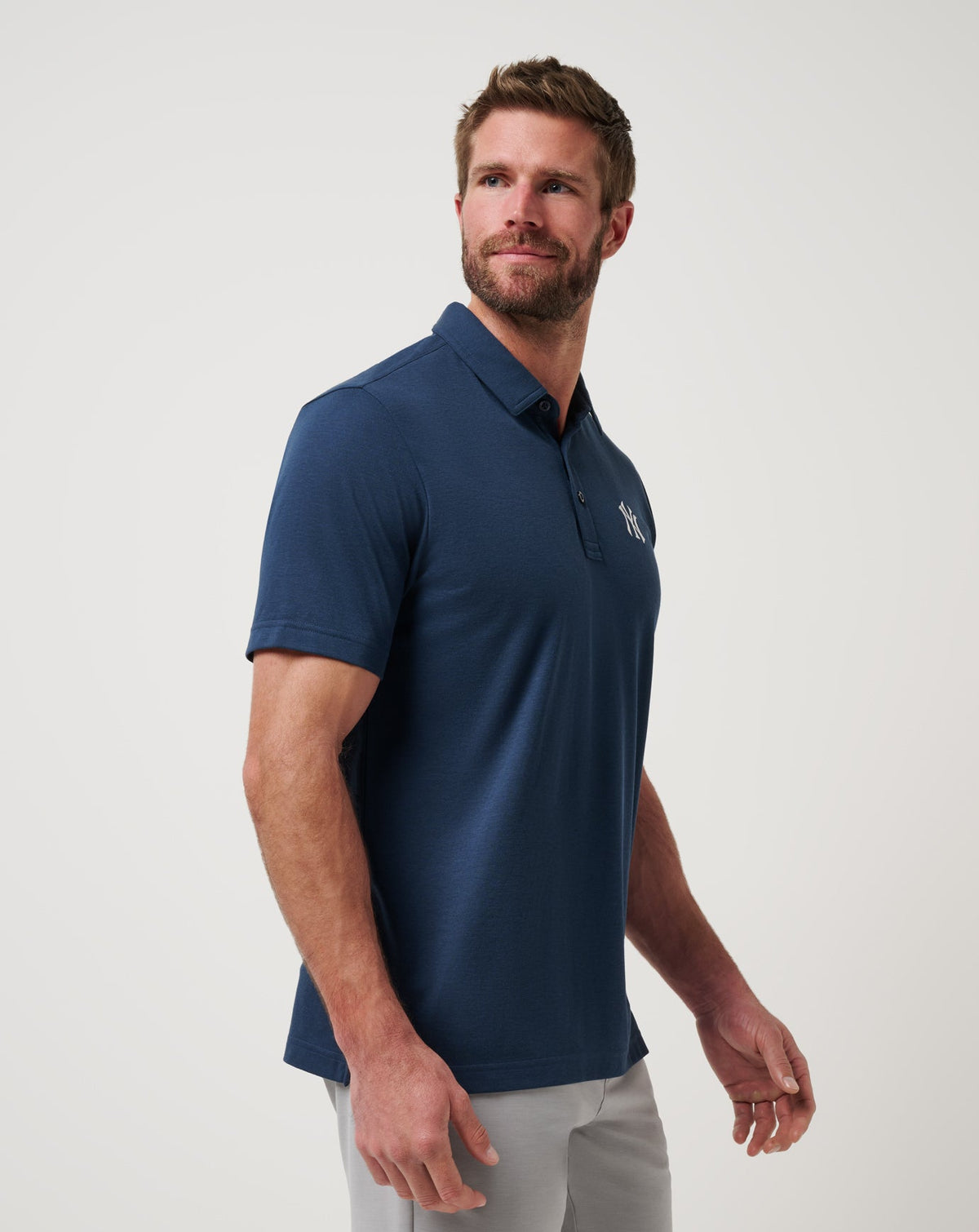 New York Yankees Playoff Pitch Polo Navy | Travis Mathew