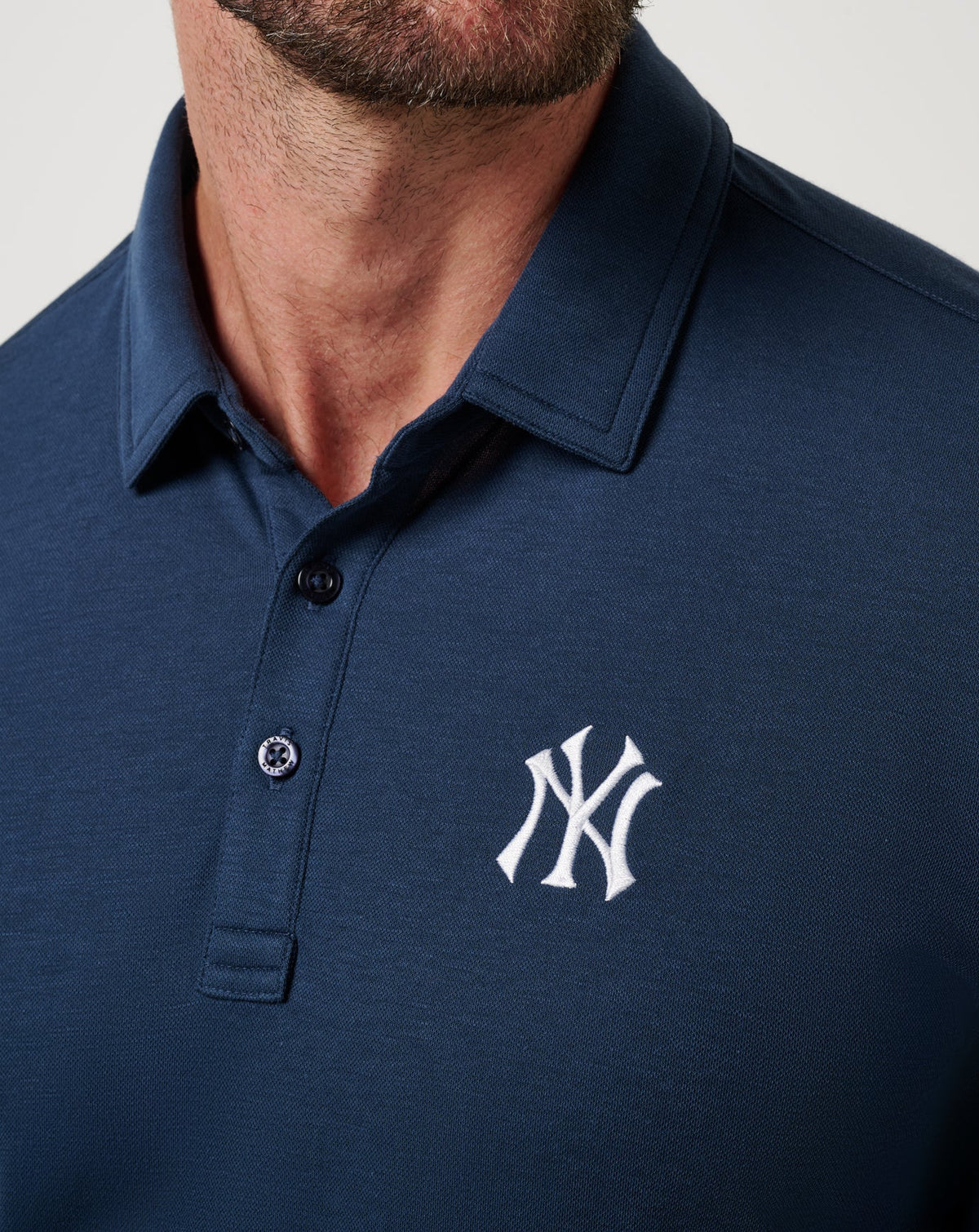 New York Yankees Playoff Pitch Polo Navy | Travis Mathew
