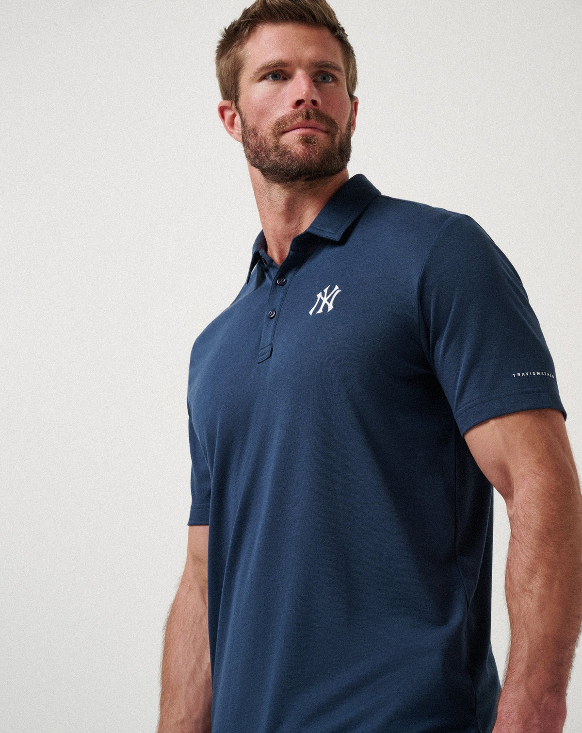 New York Yankees Playoff Pitch Polo Navy | Travis Mathew