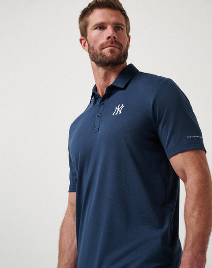 New York Yankees Playoff Pitch Polo Navy | Travis Mathew