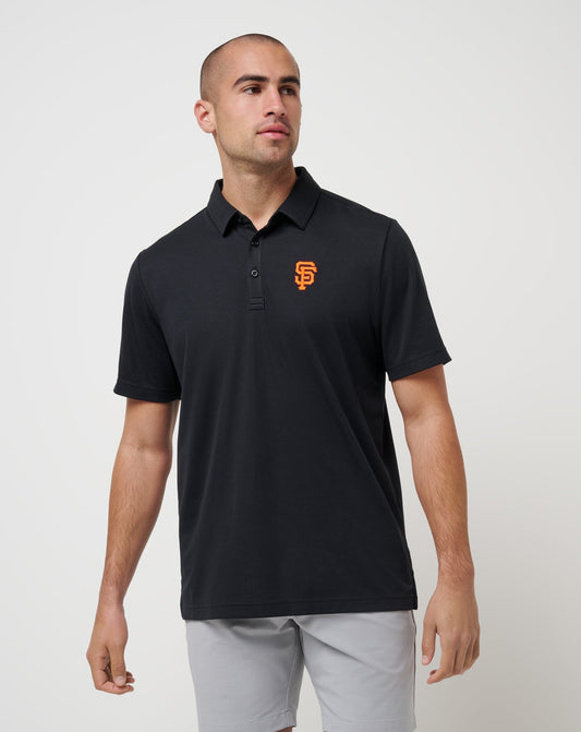 San Francisco Giants Playoff Pitch Polo Black | Travis Mathew