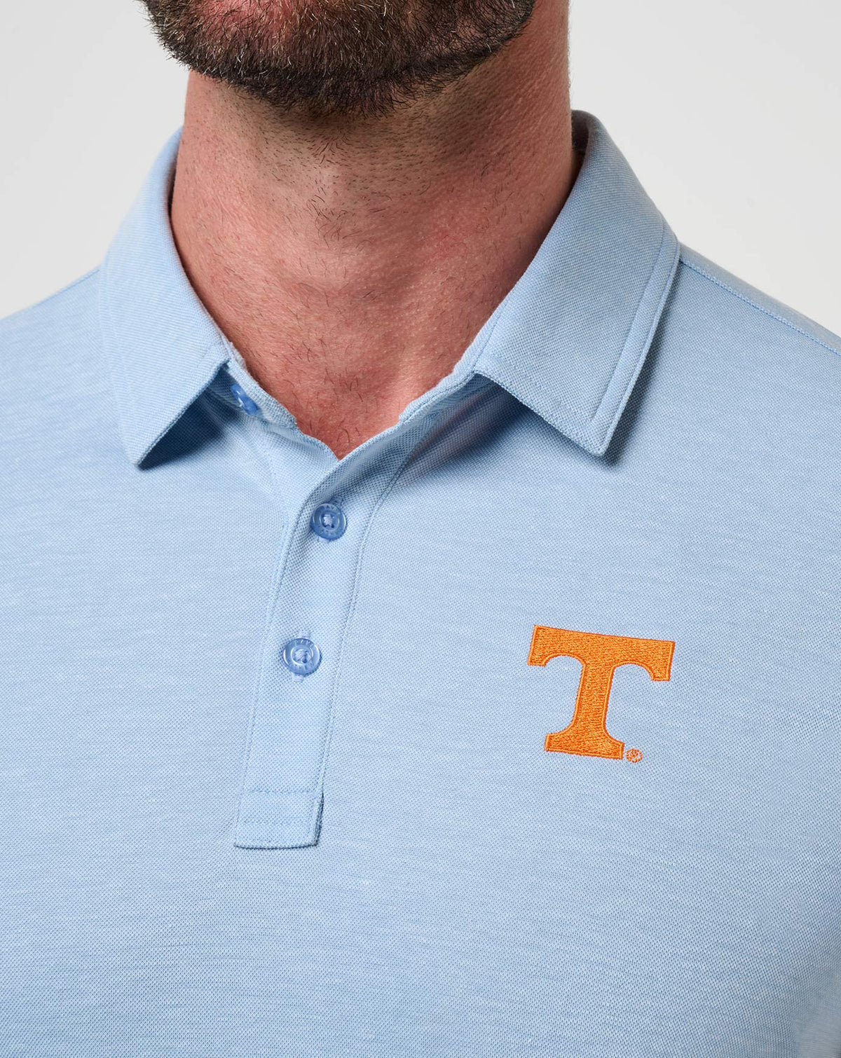 Tennessee School Pride Polo Heather Blue | Travis Mathew
